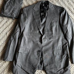 Bespoke Recent Oxxford Clothes Grey Suit 42R